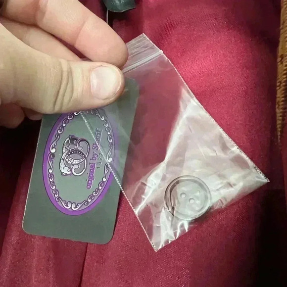 NWT Sharif 1827 Couture Red & Gold Brocade Jacket - Size M coat christmas - Picture 12 of 14